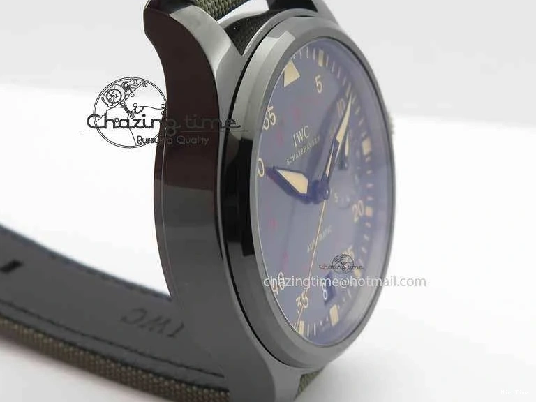 MIROTIME 0126 Big Pilot Real PR 48mm IW501902 Real Ceramic ZF 1:1 Best Edition On Green Nylon Strap A51111 V Durable 7249